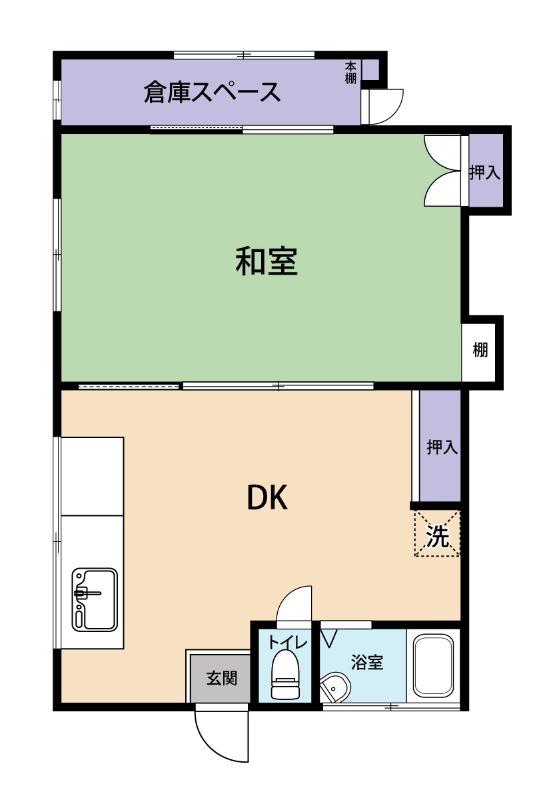 ハイムフローラル(1DK/1階)の間取り写真