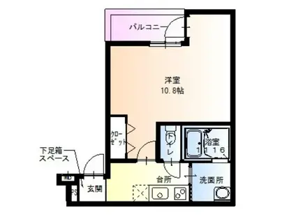 フジパレス東灘II番館(1K/1階)の間取り写真
