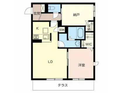 シャーメゾン我孫子(1SLDK/2階)の間取り写真