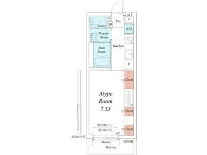 リブリ・溝の口I(1K/3階)の間取り写真