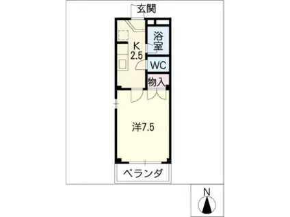 エテルノ戸田(1K/3階)の間取り写真