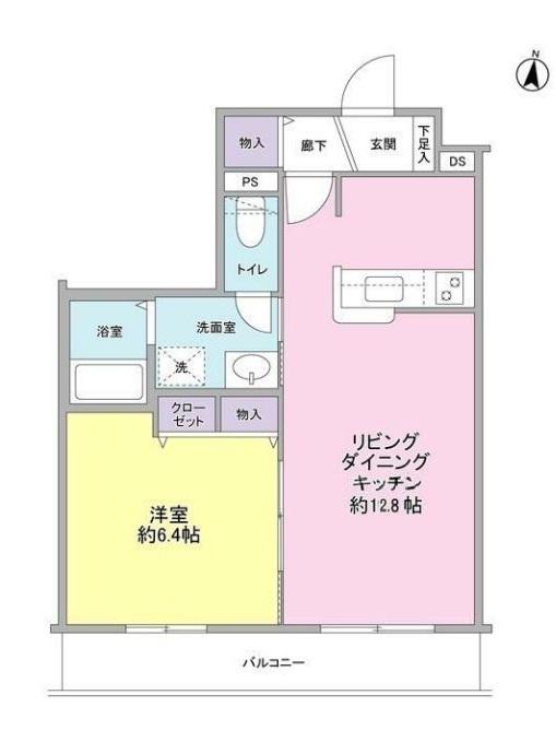 アムール大岡山(1LDK/3階)の間取り写真