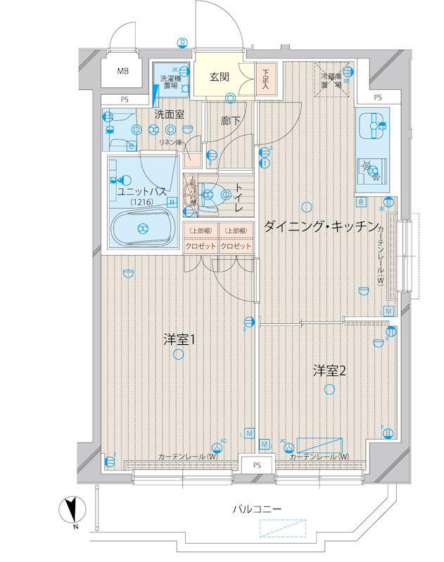 ルーブル上板橋(2DK/4階)の間取り写真