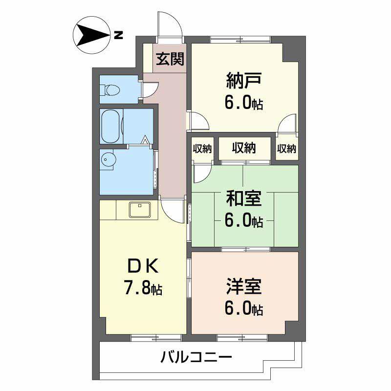 ロイヤルオークス(2SDK/2階)の間取り写真