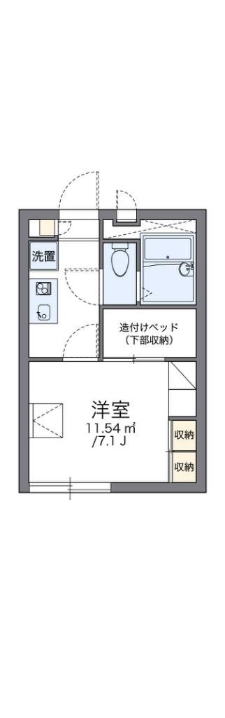 レオパレスハイムシード(1K/2階)の間取り写真