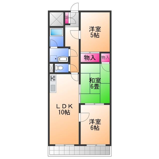 ルシェンテ(3LDK/2階)の間取り写真