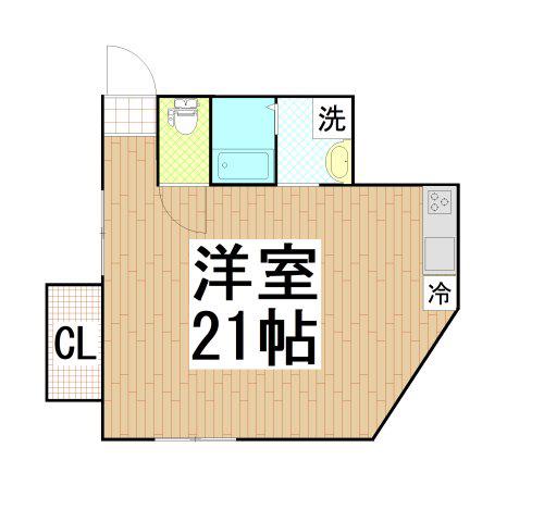 イーストレジデンス永和(ワンルーム/5階)の間取り写真