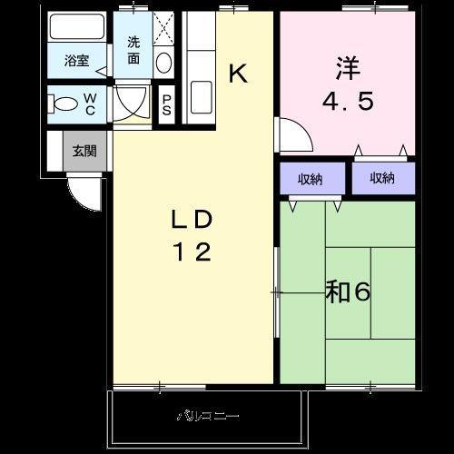 PROSPER21-I(2LDK/2階)の間取り写真