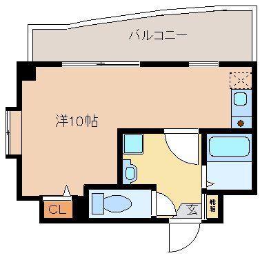 北九州モノレール 片野駅 徒歩6分 6階建 築29年(ワンルーム/6階)の間取り写真