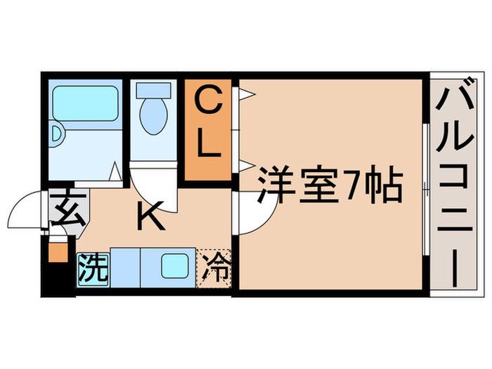 ヴィラ金町(1K/1階)の間取り写真