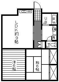 ゆとり98(2LDK/2階)の間取り写真