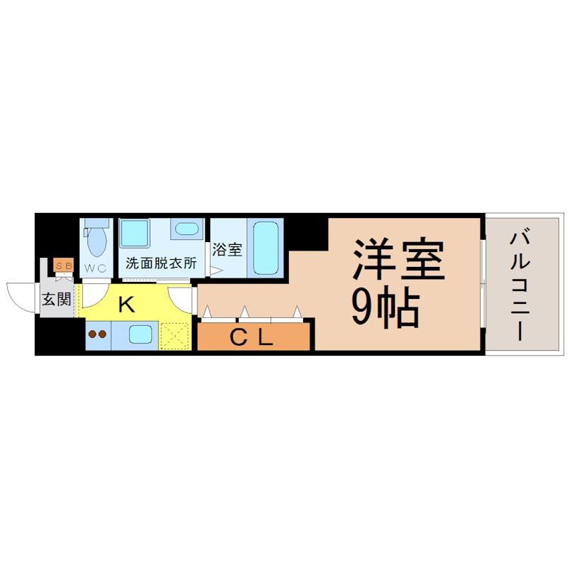 M・Mレジデンス(1K/4階)の間取り写真