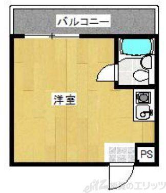 リバーサイドK(ワンルーム/5階)の間取り写真