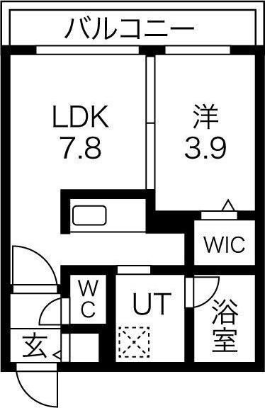CHERISIS南6条(1LDK/3階)の間取り写真