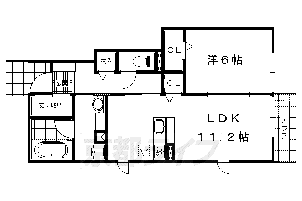 シャルムTAKASAGOII(1LDK/1階)の間取り写真