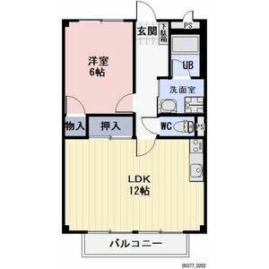 SURPLUS長沢(1LDK/1階)の間取り写真