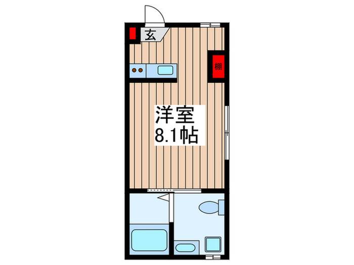 フォルテ西川口(ワンルーム/1階)の間取り写真