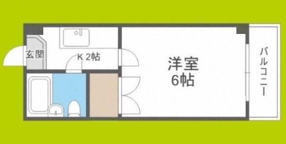セントラルハイツ(1K/4階)の間取り写真
