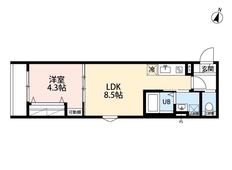 ROBOT HOME 金町(1LDK/3階)の間取り写真
