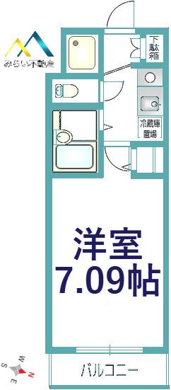 GROWS横浜妙蓮寺(1K/3階)の間取り写真