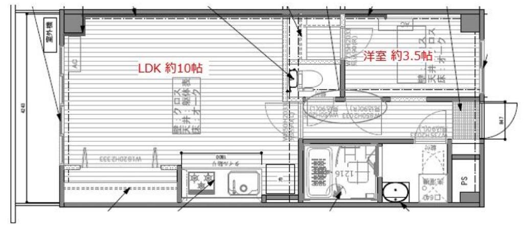 リフィオ三軒茶屋(1LDK/2階)の間取り写真