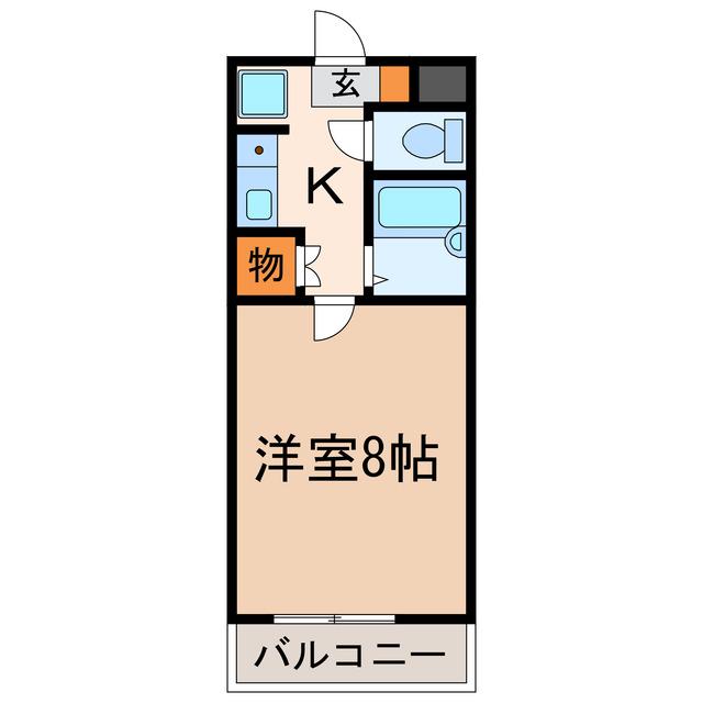 グレースナガナワ(1K/3階)の間取り写真