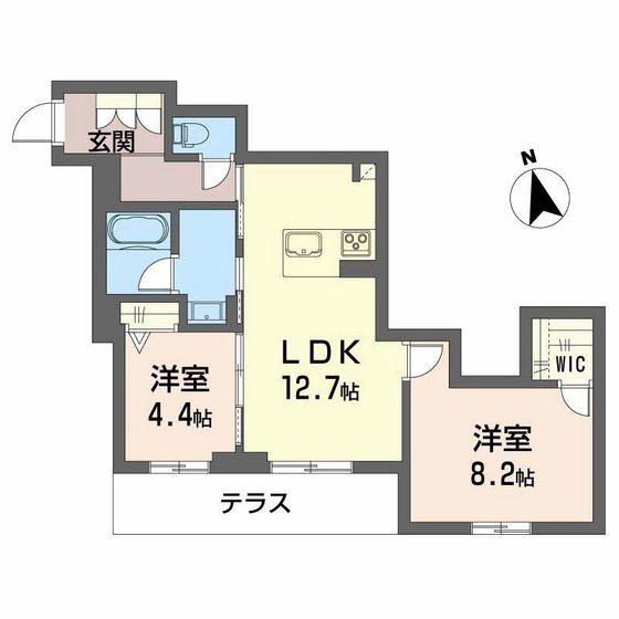 アンティーム(2LDK/2階)の間取り写真