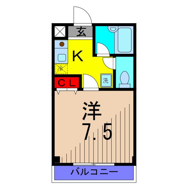 シャンビージュ(1K/3階)の間取り写真