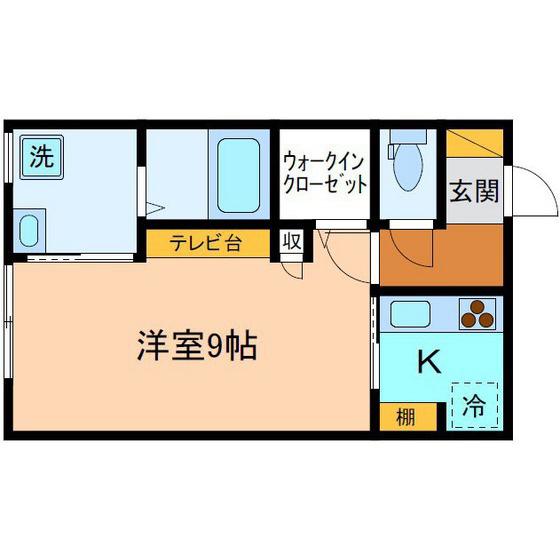 グランノア富山(1K/1階)の間取り写真