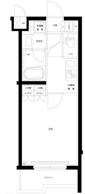 ルーブル板橋泉町弐番館(1K/1階)の間取り写真