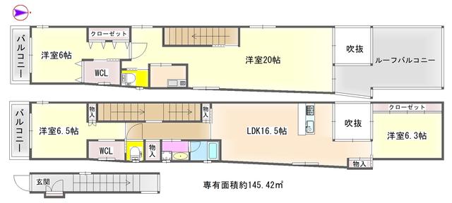 ピアハウス出町(4LDK/2階)の間取り写真