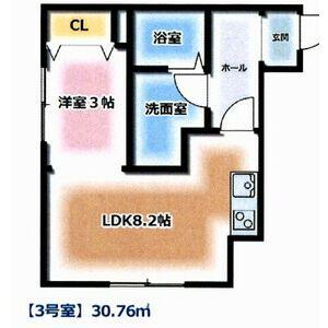 メリディアンK II(1LDK/3階)の間取り写真