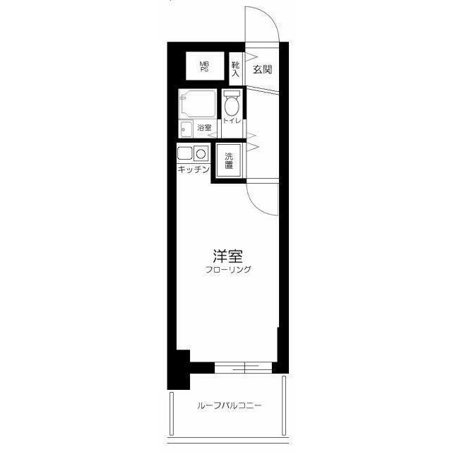 ライオンズマンション生麦南(ワンルーム/2階)の間取り写真