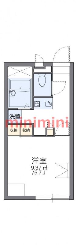 レオパレスビブレ千里山(1K/2階)の間取り写真