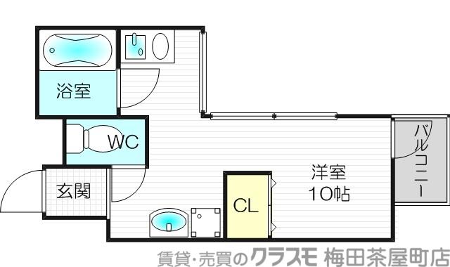 ラインハイツセト(ワンルーム/6階)の間取り写真