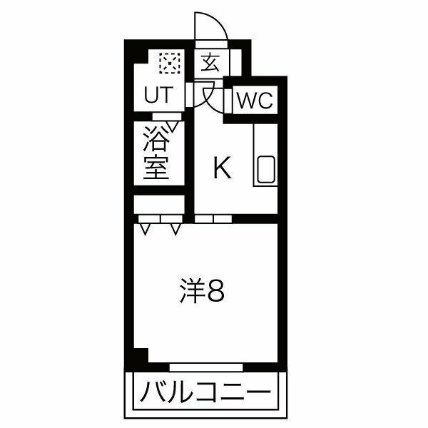 ＪＲ東海道本線 三島駅 徒歩10分 6階建 築21年(1K/1階)の間取り写真