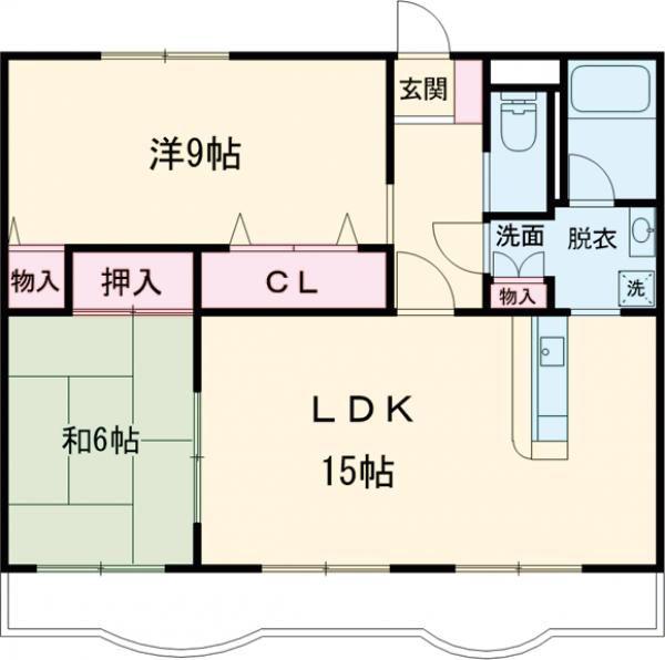 ロイヤルハイツ壱番館(2LDK/1階)の間取り写真