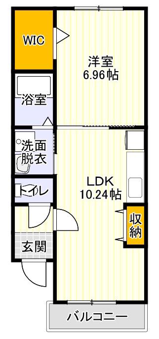 ラハイナ(1LDK/3階)の間取り写真