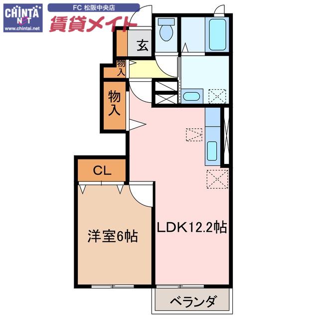 アルカンシエル(1LDK/1階)の間取り写真