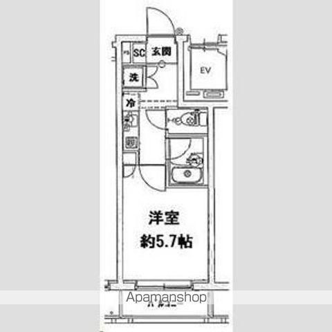 LAリトス西早稲田(1K/2階)の間取り写真