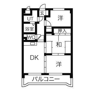 エスポワール大森(3DK/1階)の間取り写真
