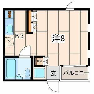 グランブルー・タカ(ワンルーム/2階)の間取り写真