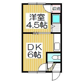 マイン日の出(1DK/2階)の間取り写真