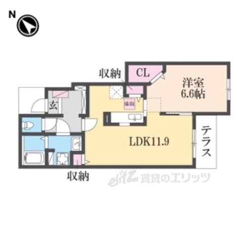 サンリットⅠ(1LDK/1階)の間取り写真