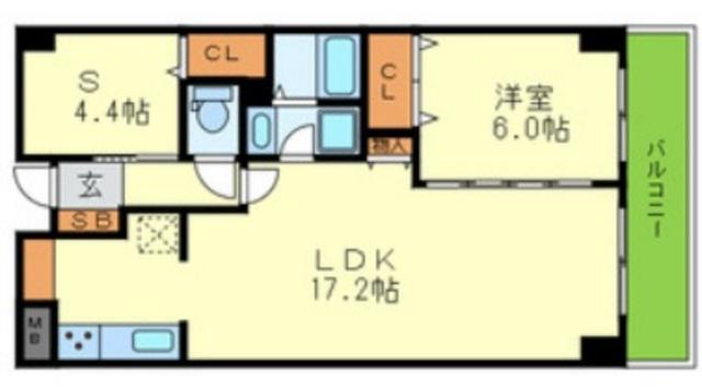 ルミエール八尾(2LDK/3階)の間取り写真