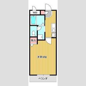 地下鉄鶴舞線 原駅(愛知) 徒歩10分 4階建 築19年(1K/4階)の間取り写真