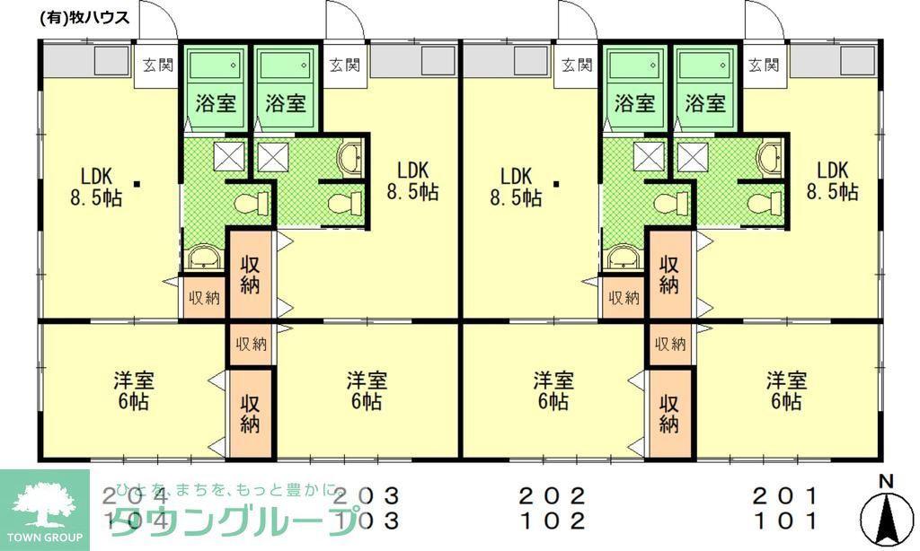 ハイムヒロ(1DK/1階)の間取り写真