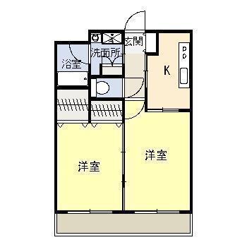 ロイヤルメゾン花ヶ島(1LDK/5階)の間取り写真