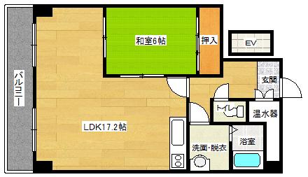 メゾン・ド・ラフィーネ(1LDK/3階)の間取り写真