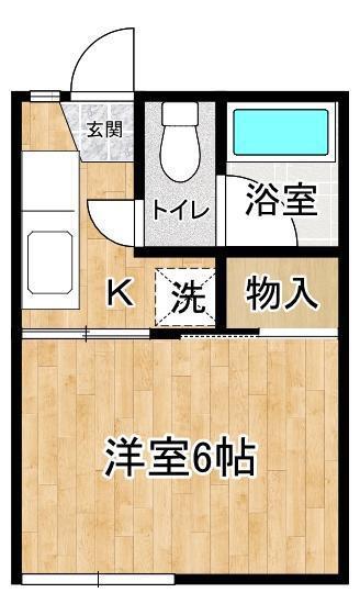コーポミツギ(1K/1階)の間取り写真